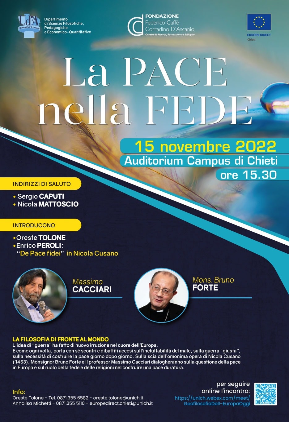 Incontro formativo La pace nella fede 15 novembre 2022