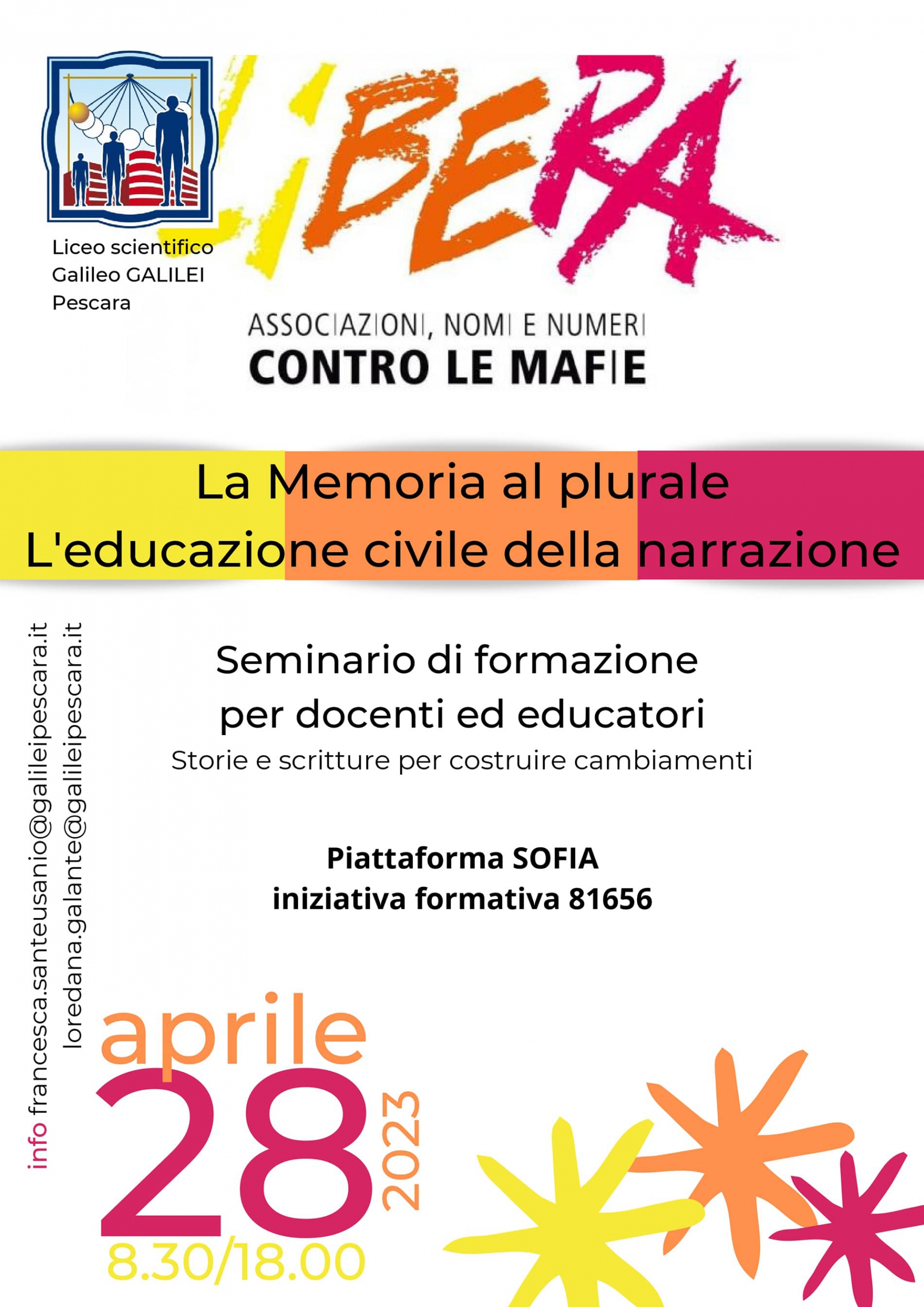 Locandina formazione LIBERA