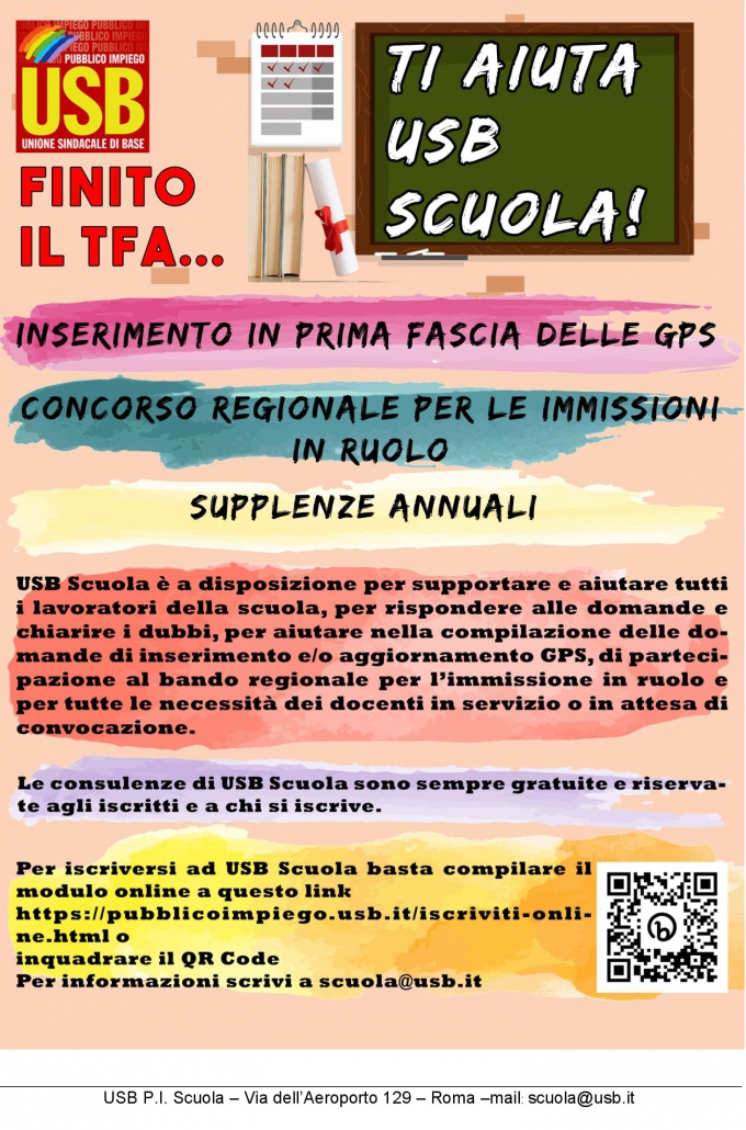 Sportello di consulenze USB Scuola