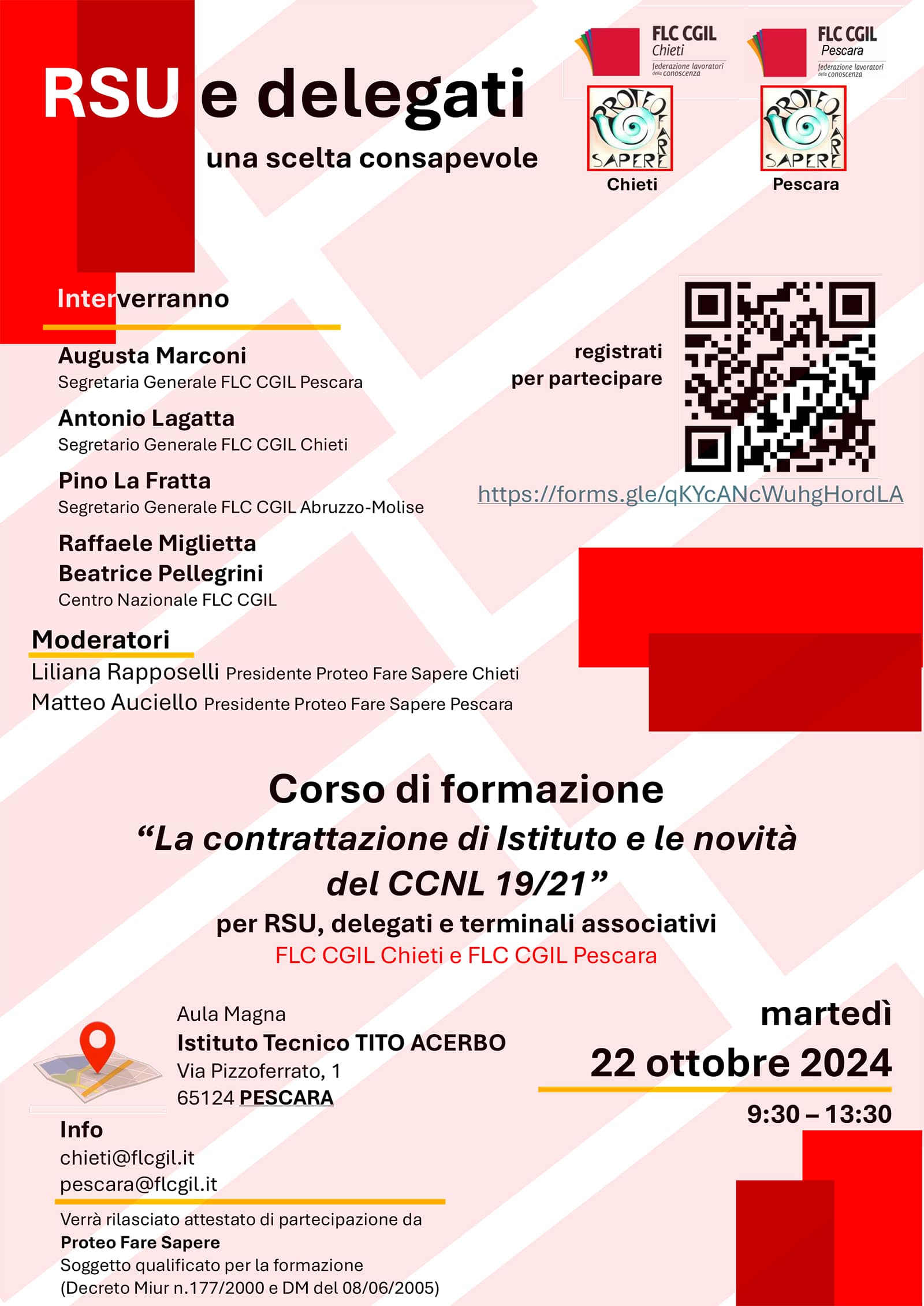 Corso di formazione 22 ottobre 2024 FLC CGIL