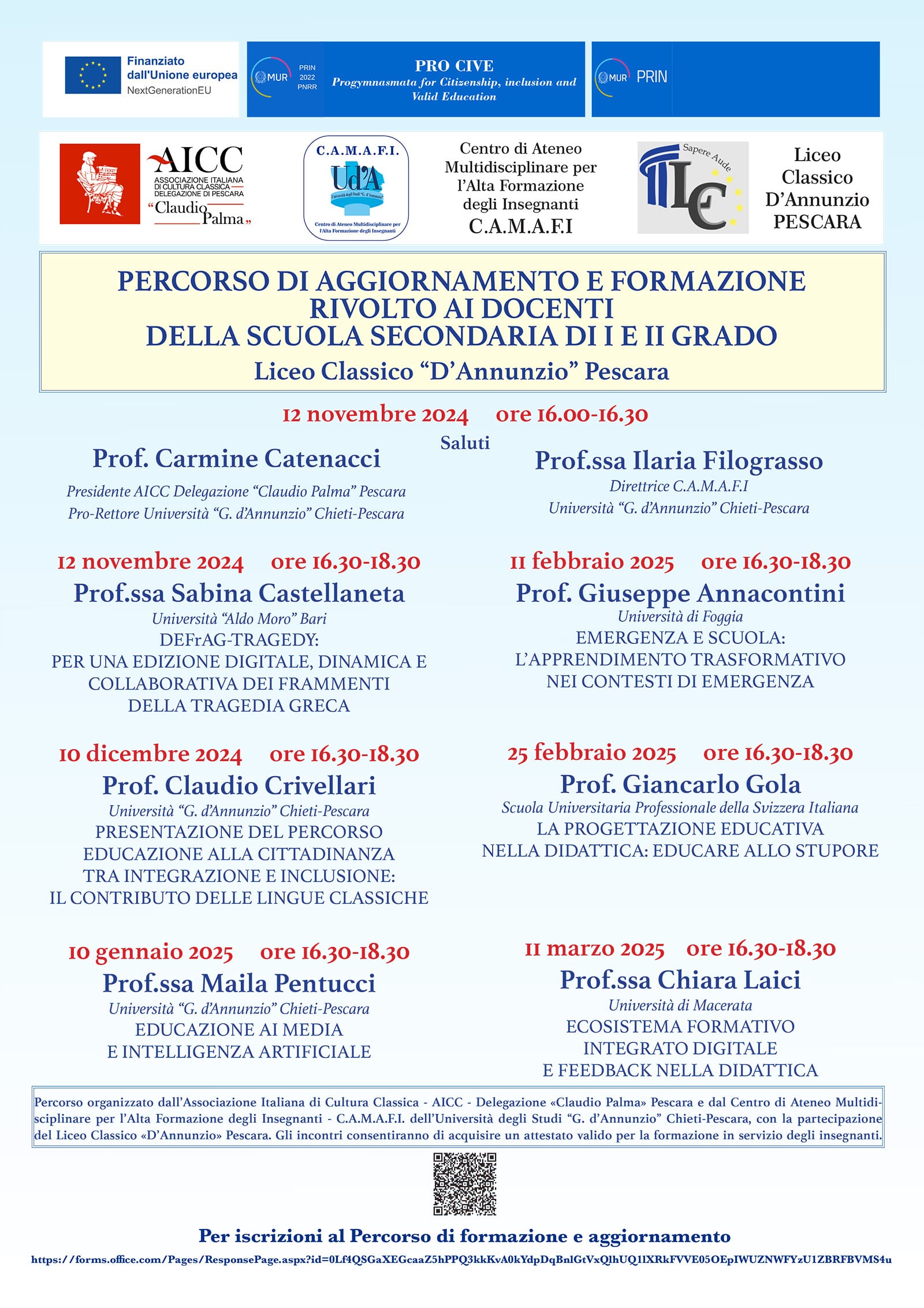 Percorso di formazione e aggiornamento docenti