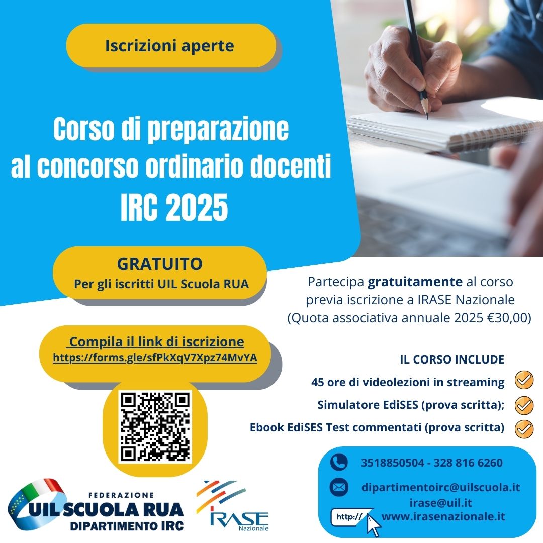 LOCANDINA CORSO CONCORSO ORDINARIO IRC 2025